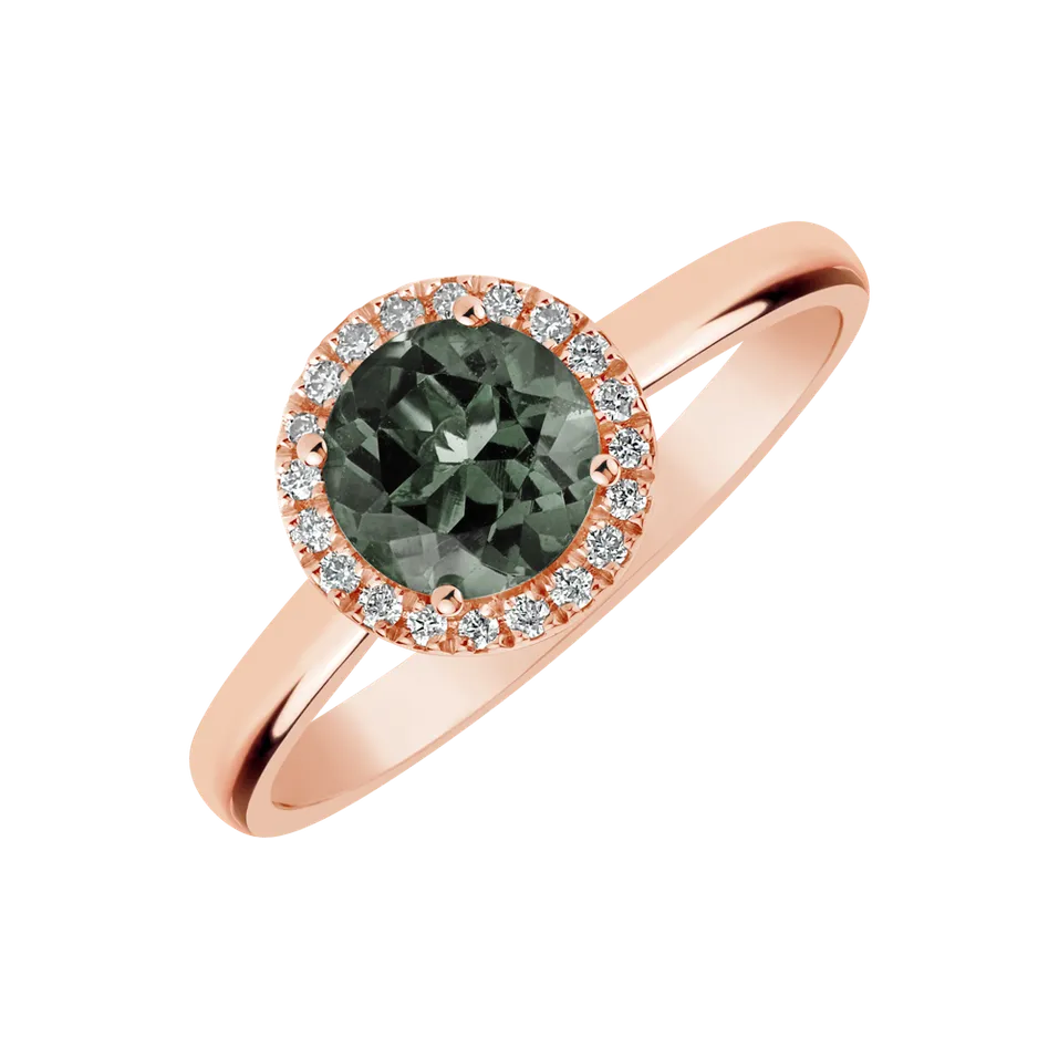 Prsteň s turmalínom a diamantmi Violette