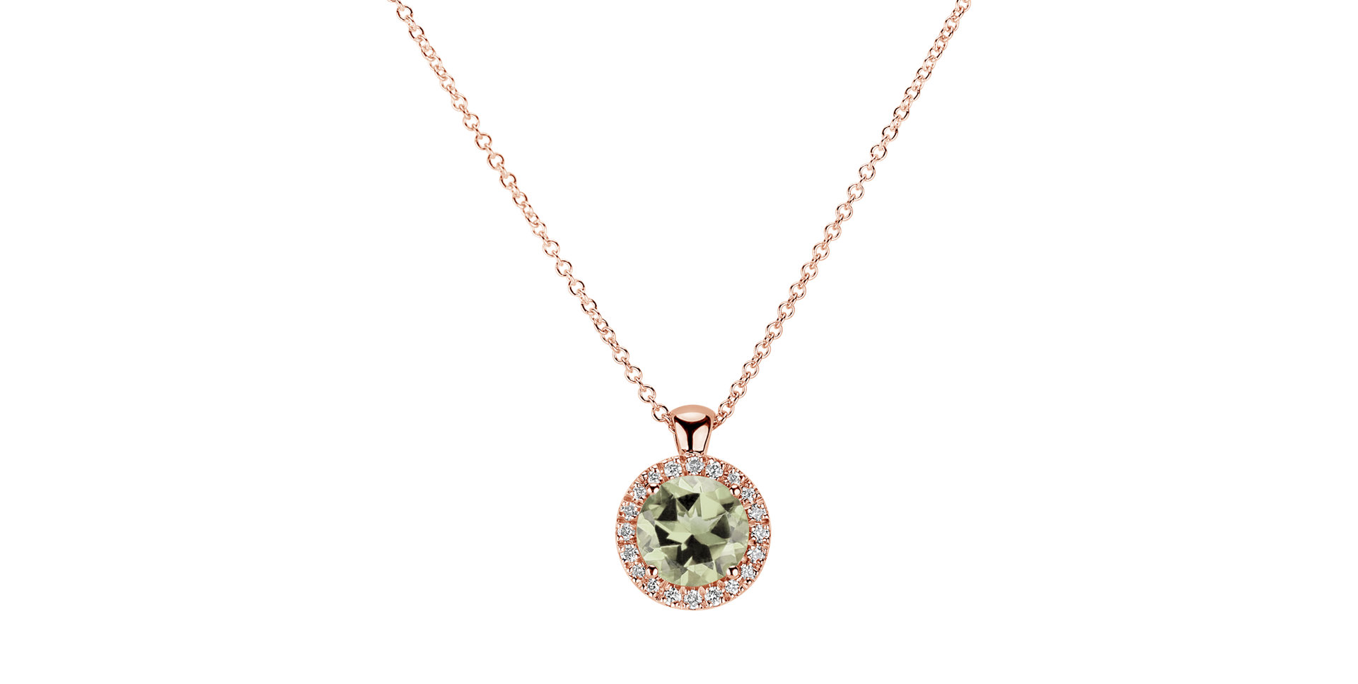 Náhrdelník s diamantmi a ametystom Green Luxury Bonbon
