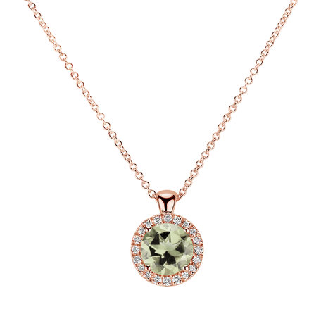Náhrdelník s diamantmi a ametystom Green Luxury Bonbon