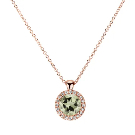 Náhrdelník s diamantmi a ametystom Green Luxury Bonbon