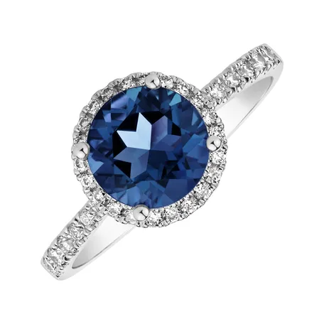 Prsteň s diamantmi a tanzanitom Sparkly Bonbon