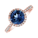 Prsteň s diamantmi a tanzanitom Sparkly Bonbon2