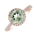 Prsteň s diamantmi a ametystom green Sparkly Bonbon2