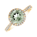 Prsteň s diamantmi a ametystom green Sparkly Bonbon2