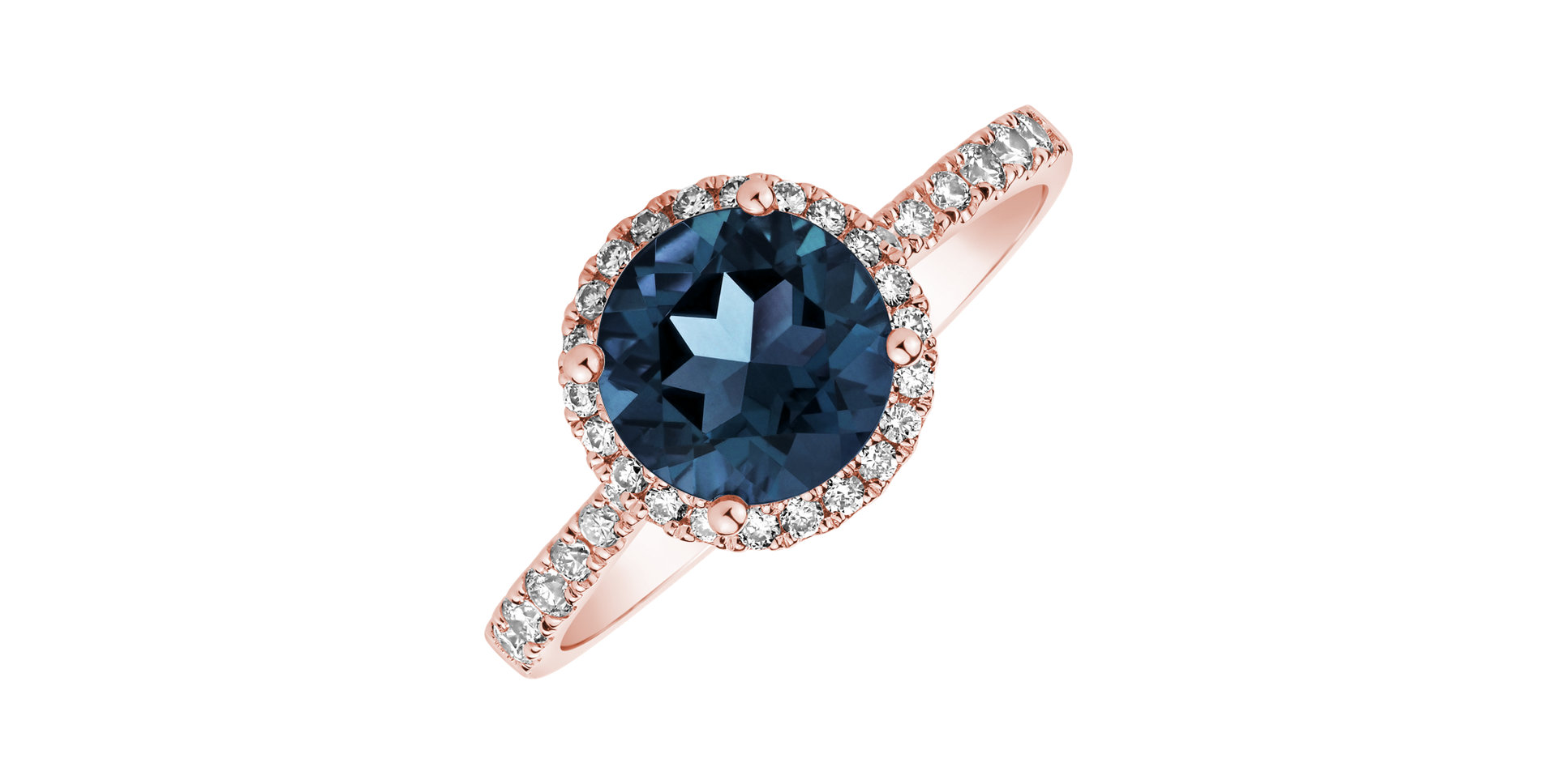 Prsteň s diamantmi a topásom london Sparkly Bonbon