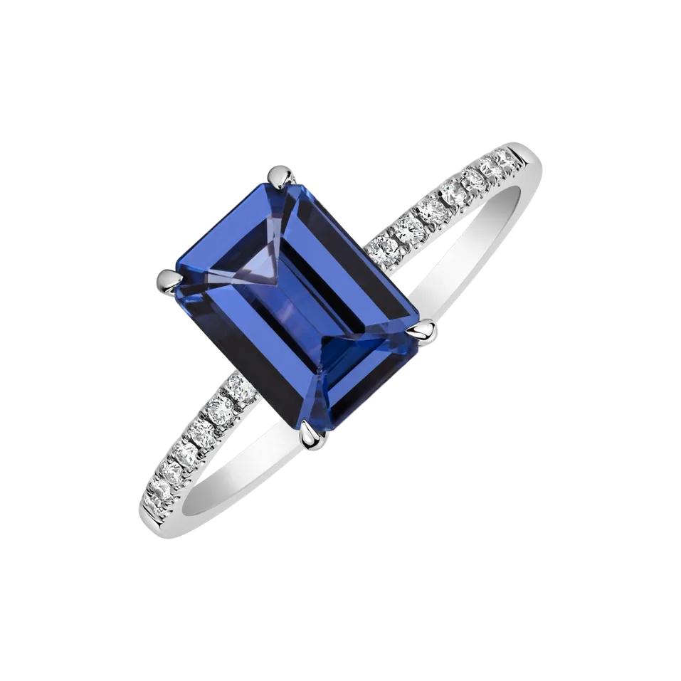 Prsteň s tanzanitom a diamantmi Perfect Promise