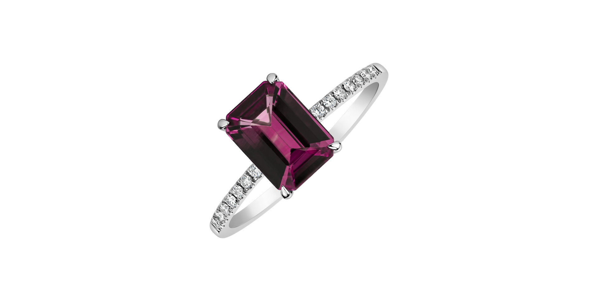 Prsteň s rhodolitom a diamantmi Perfect Promise