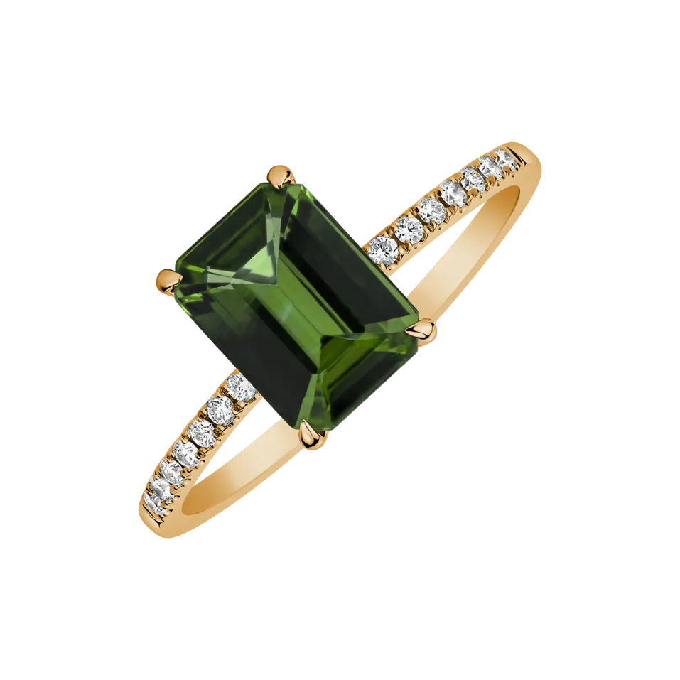 Prsteň s turmalínom a diamantmi Perfect Promise
