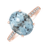 Prsteň s diamantmi a topásom sky Playful Glamour2
