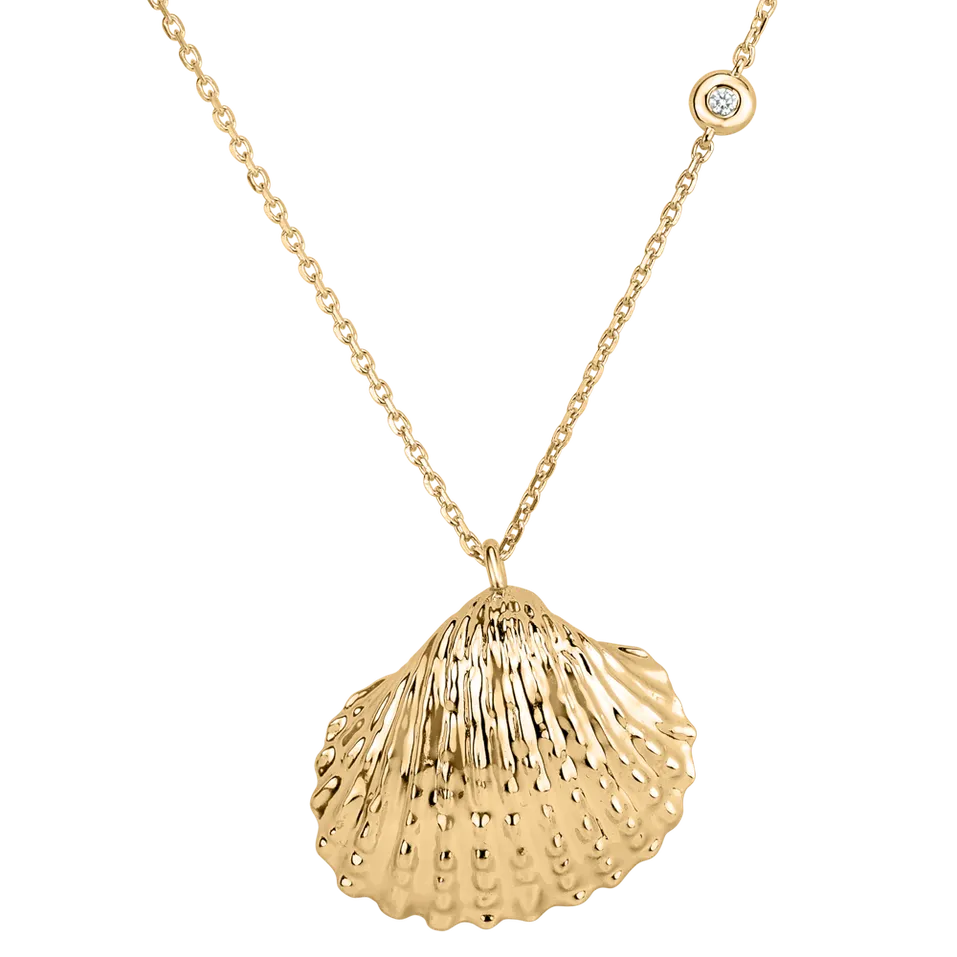 Náhrdelník s diamantom Luxury Clam