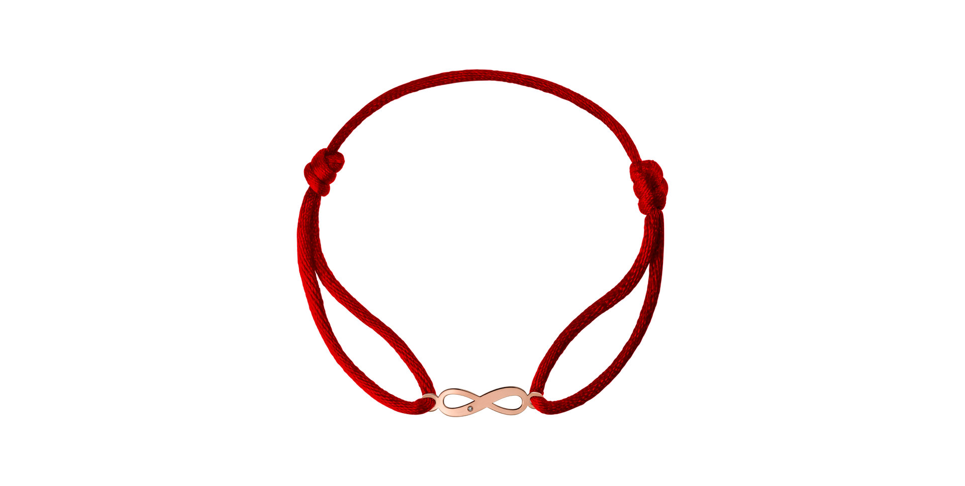 Náramok s diamantom a šnúrkou Infinity