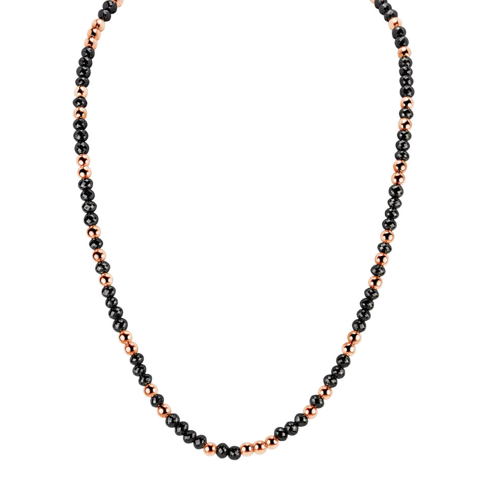 Náhrdelník s čiernymi diamantmi Night Chain