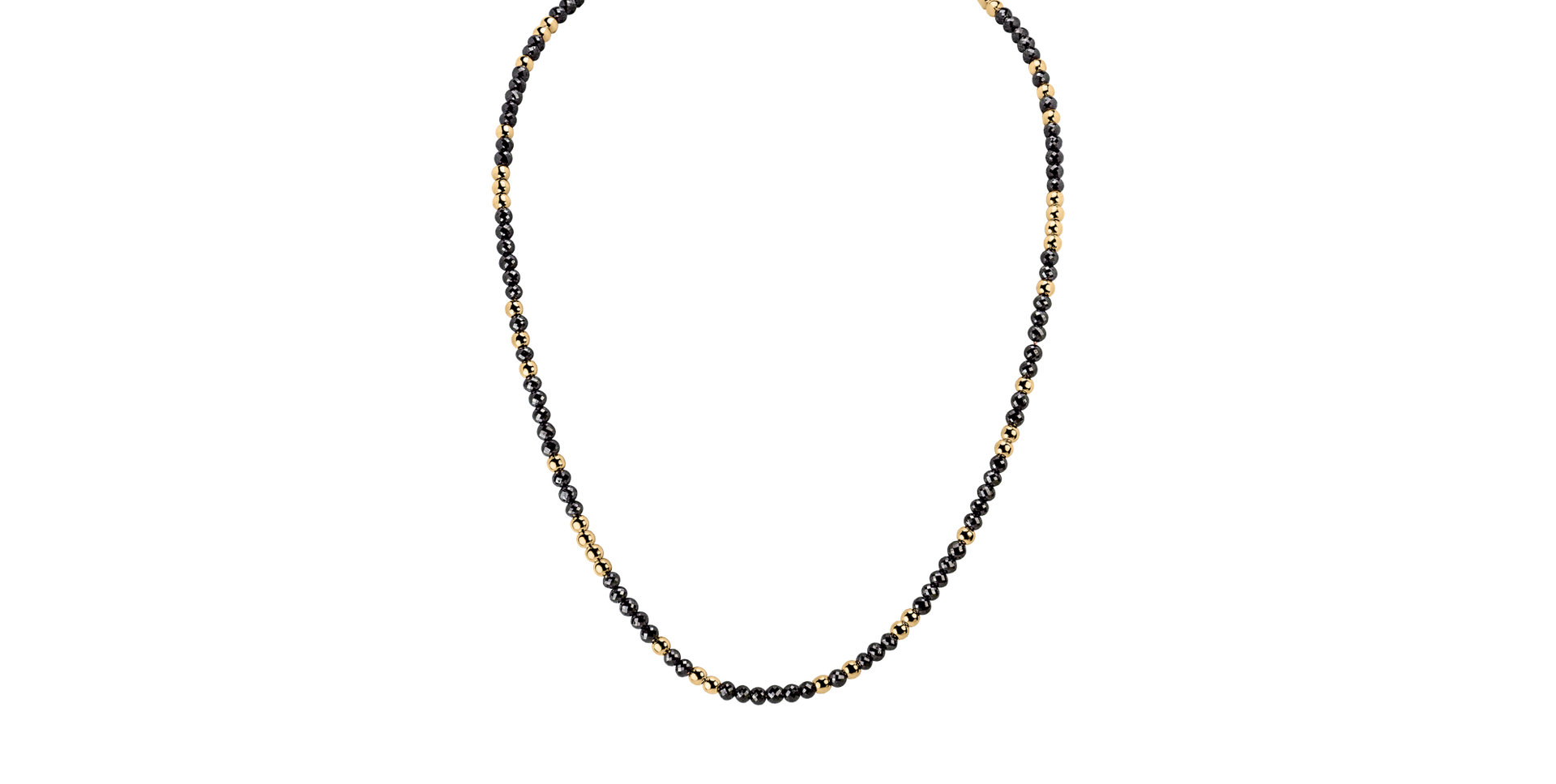 Náhrdelník s čiernymi diamantmi Night Chain