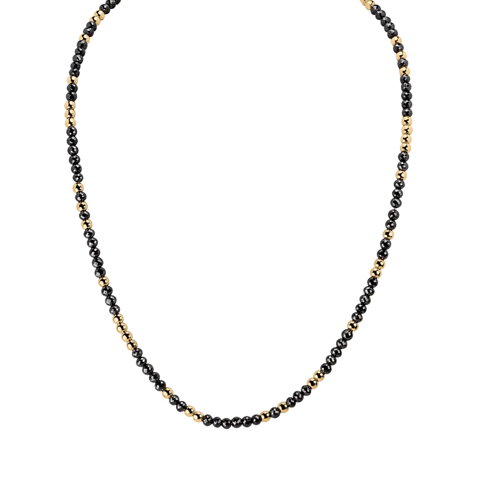 Náhrdelník s čiernymi diamantmi Night Chain