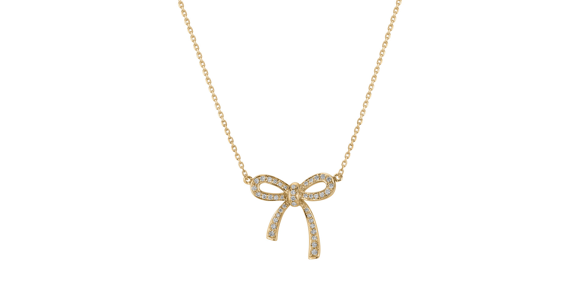 Náhrdelník s diamantmi Mystic Bow