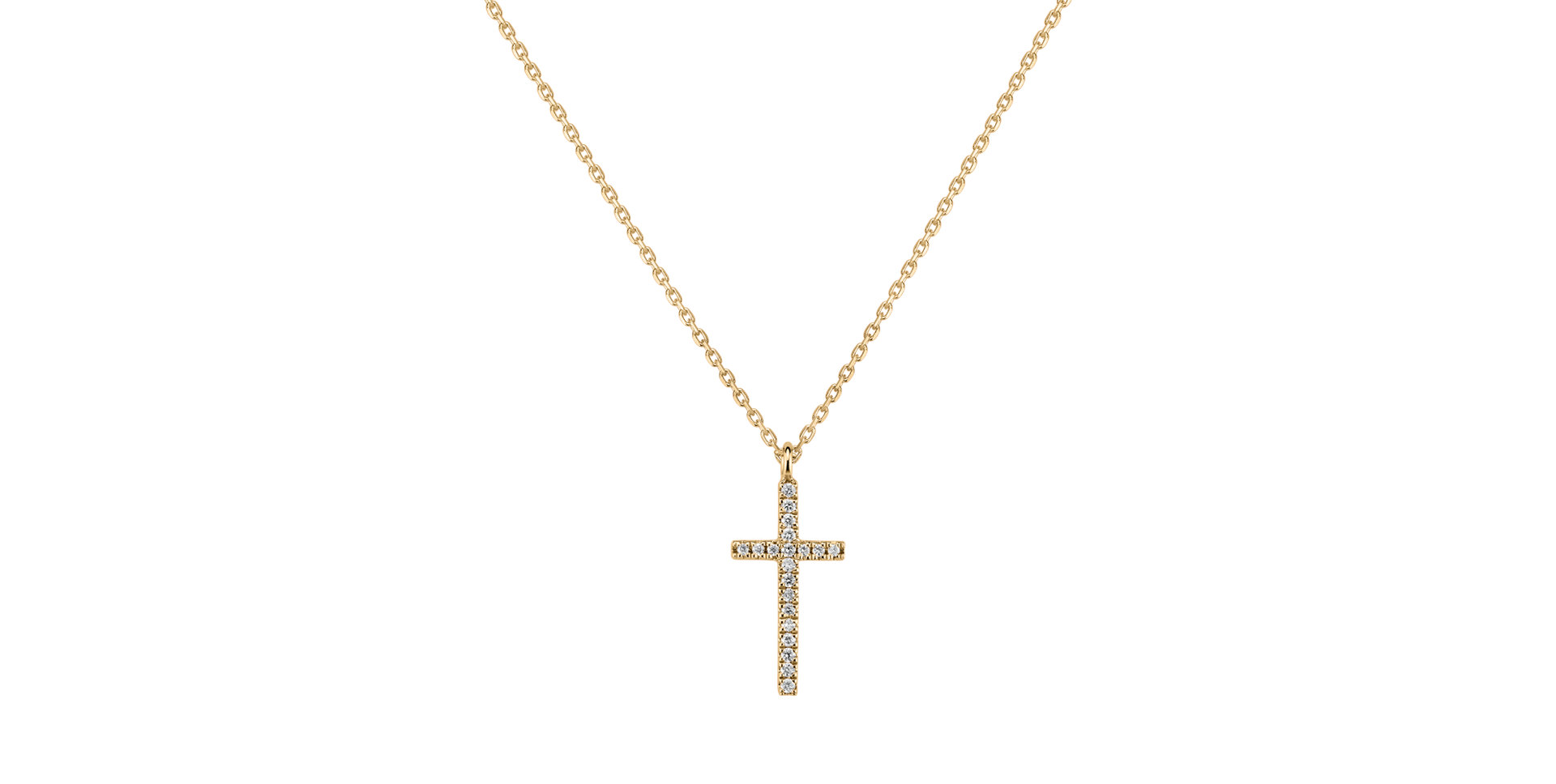 Náhrdelník s diamantmi Shimmering Cross