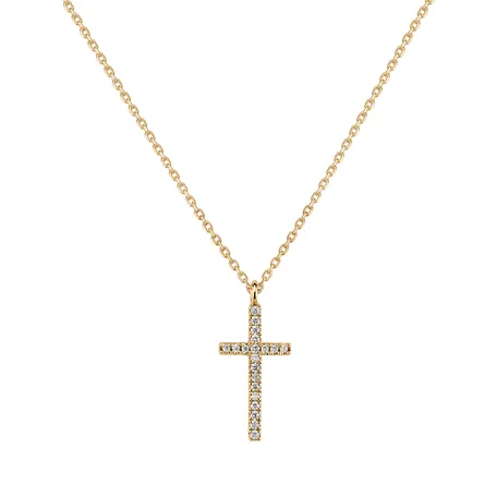 Náhrdelník s diamantmi Shimmering Cross