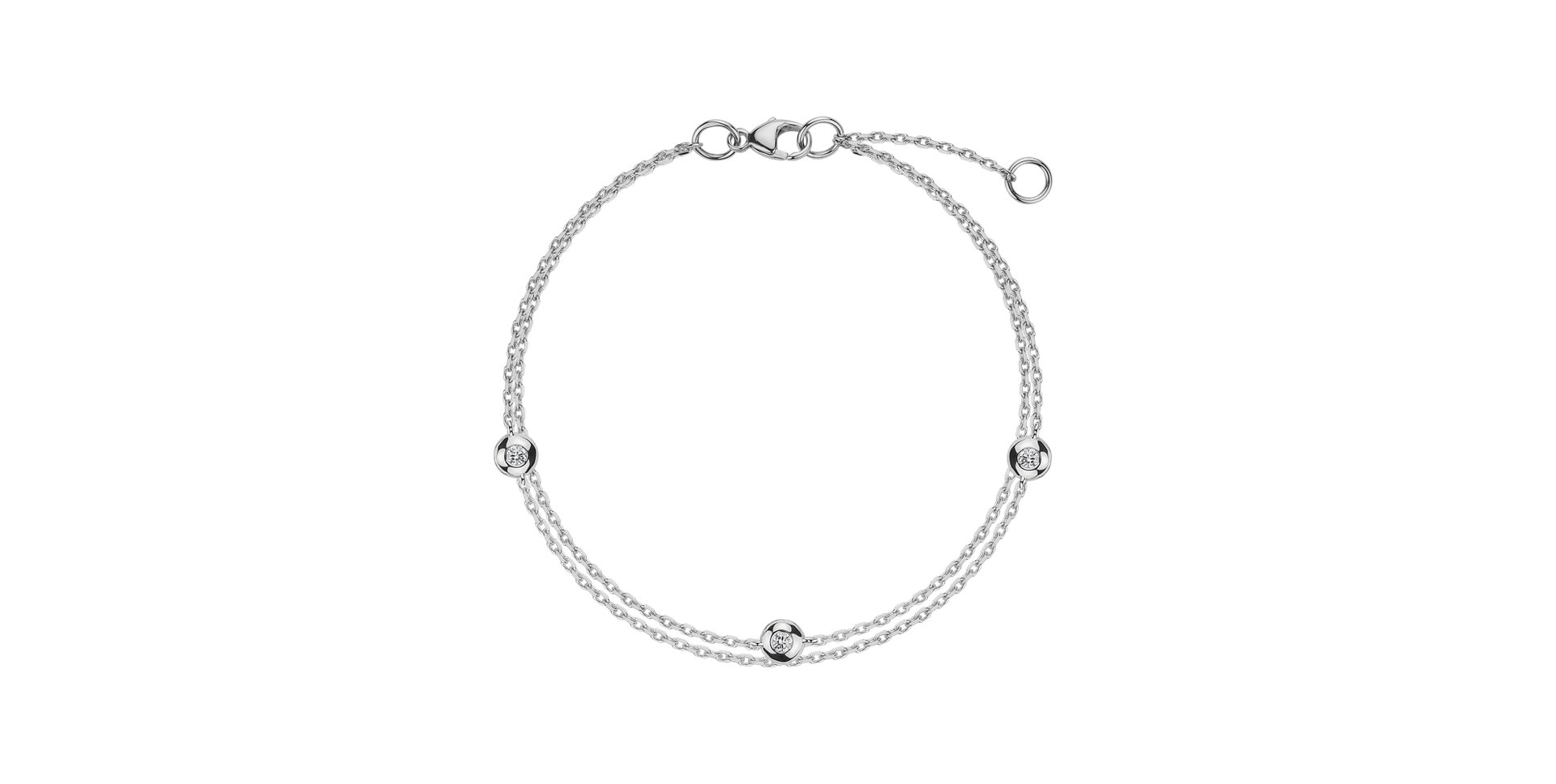 Náramok diamantmi Triple Dots