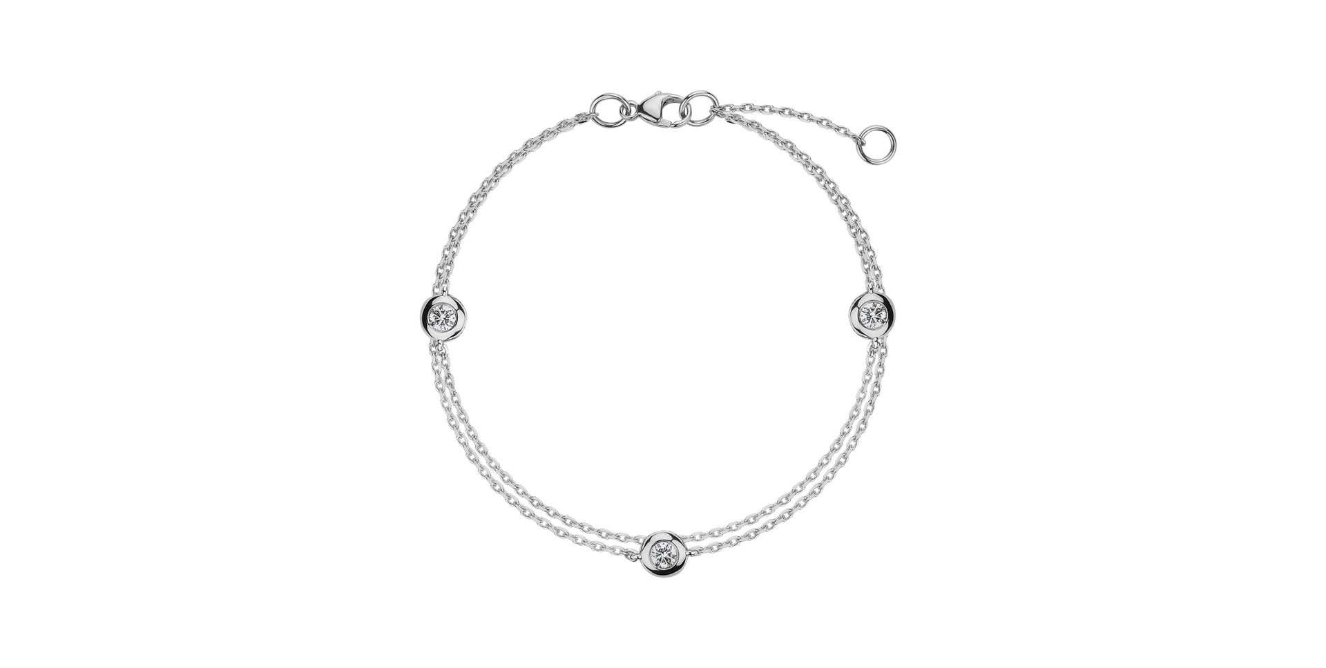 Náramok diamantmi Triple Dots