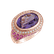 Prsteň s ametystom, diamantmi a rubínmi Agate2