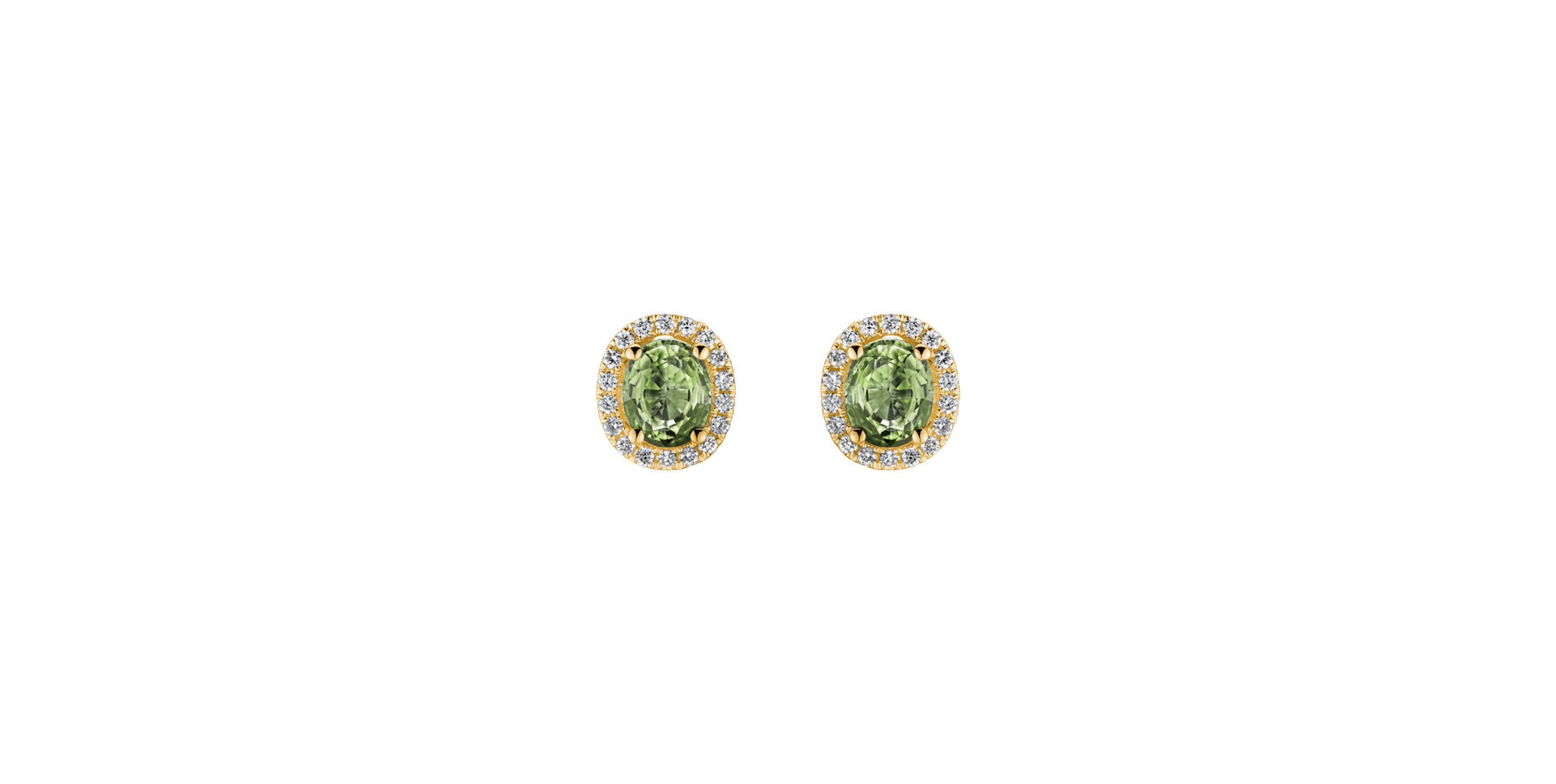 Náušnice s diamantmi a zafírom Imperial Sapphire