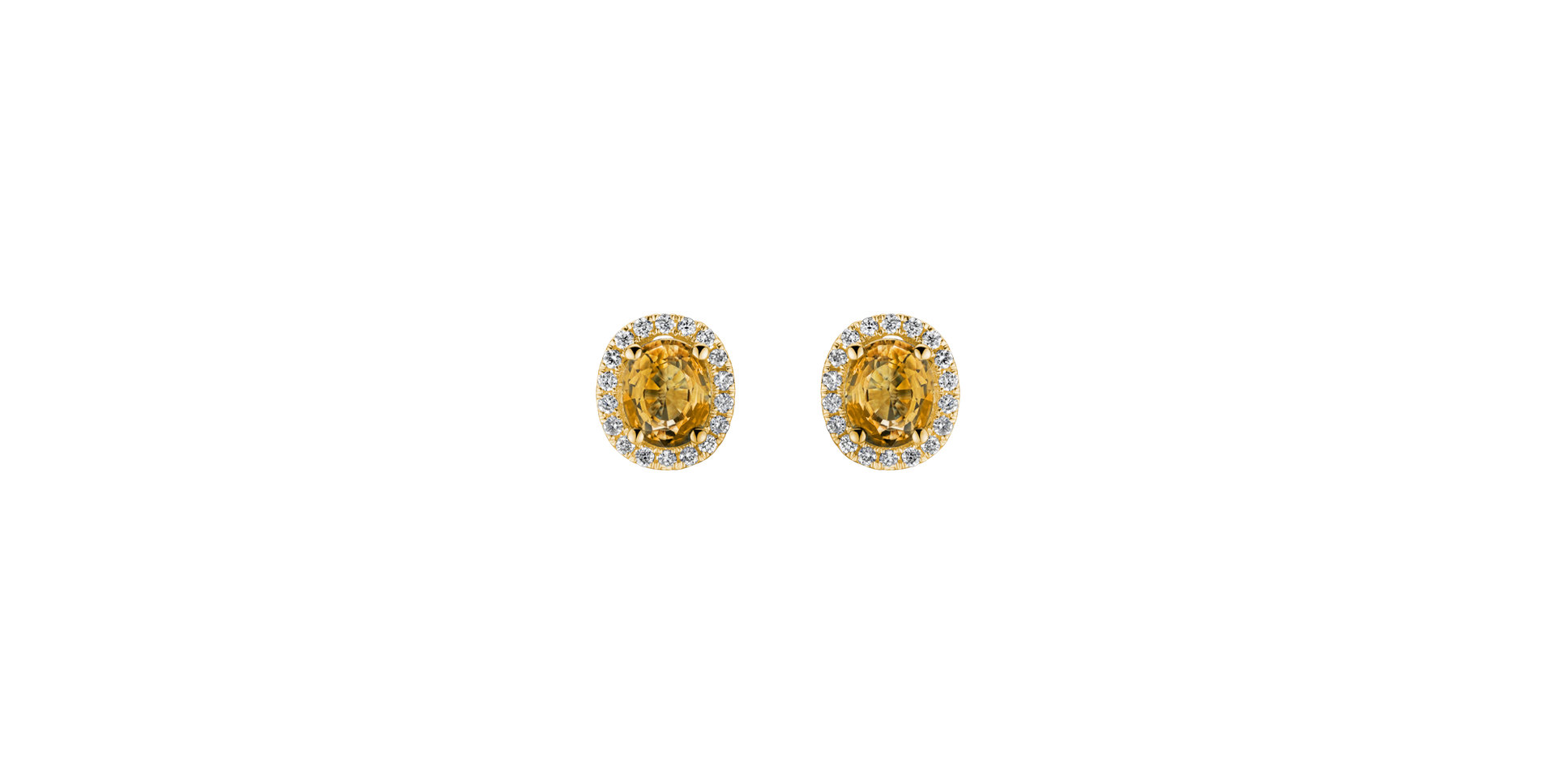 Náušnice s diamantmi a zafírom Imperial Sapphire