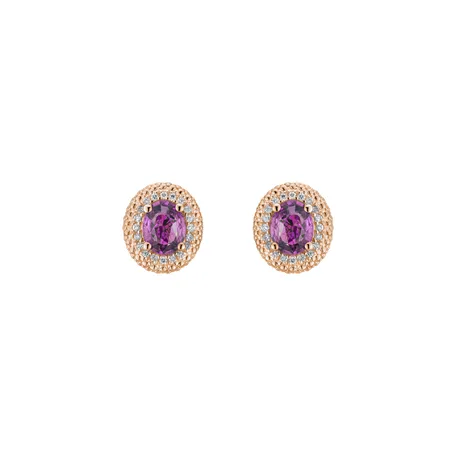 Náušnice s diamantmi a zafírom Royal Sapphire