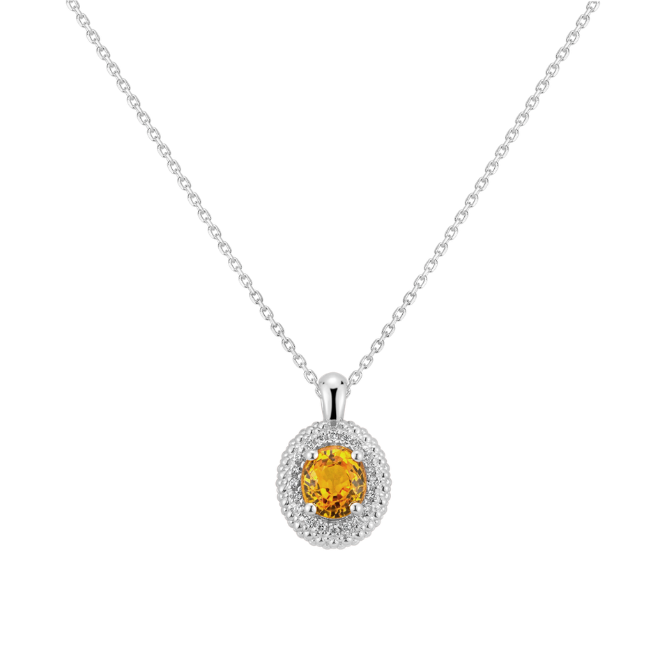 Náhrdelník so zafírom a diamantmi Nobility Secret