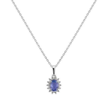 Přívěsok so zafírom a diamantmi Princess Sparkle