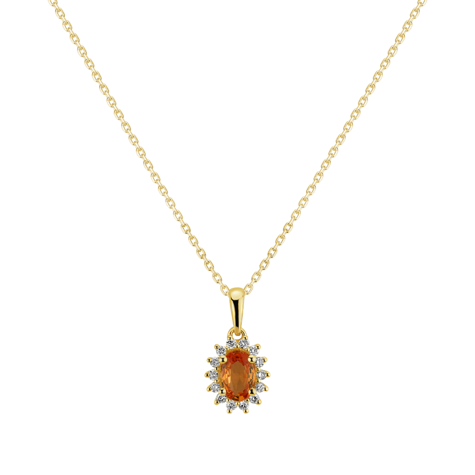 Prívesok so zafírom a diamantmi Princess