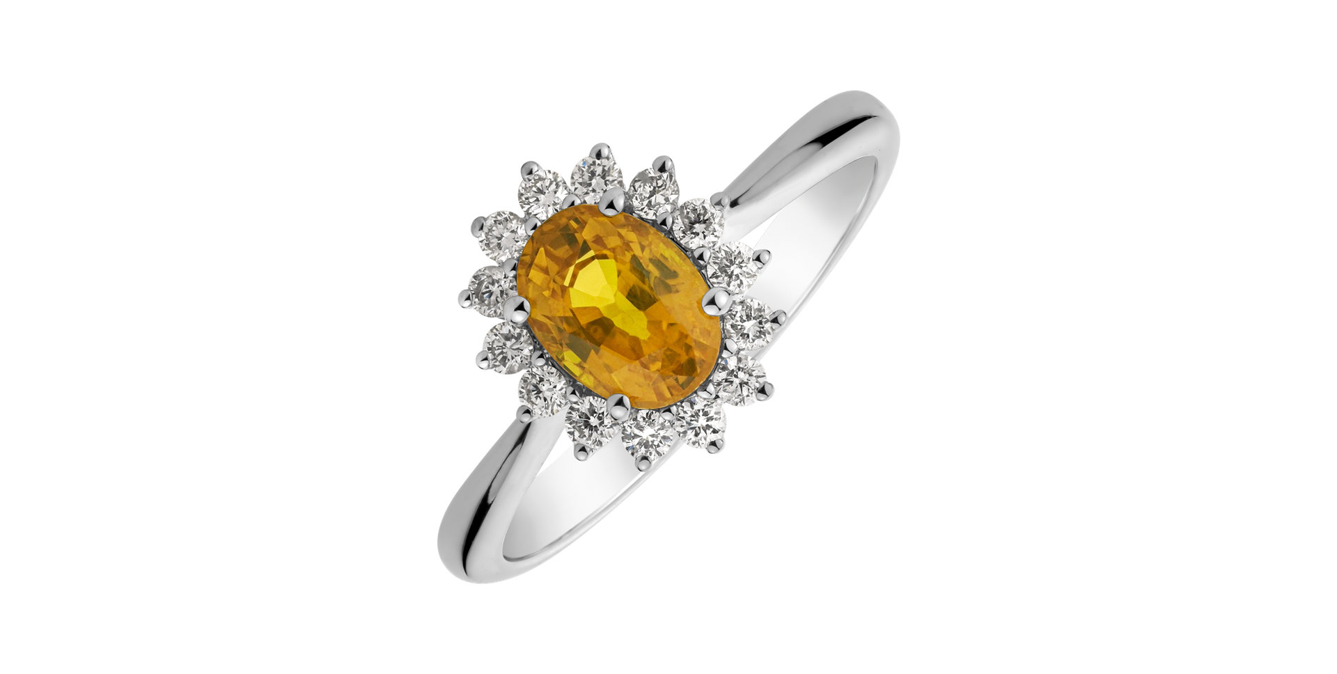 Prsteň so zafírom a diamantmi Princess