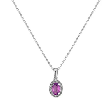 Přívěsok so zafírom a diamantmi Princess Essence