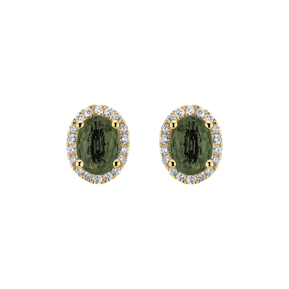 Náušnice s zafírom a diamantmi Imperial Allegory