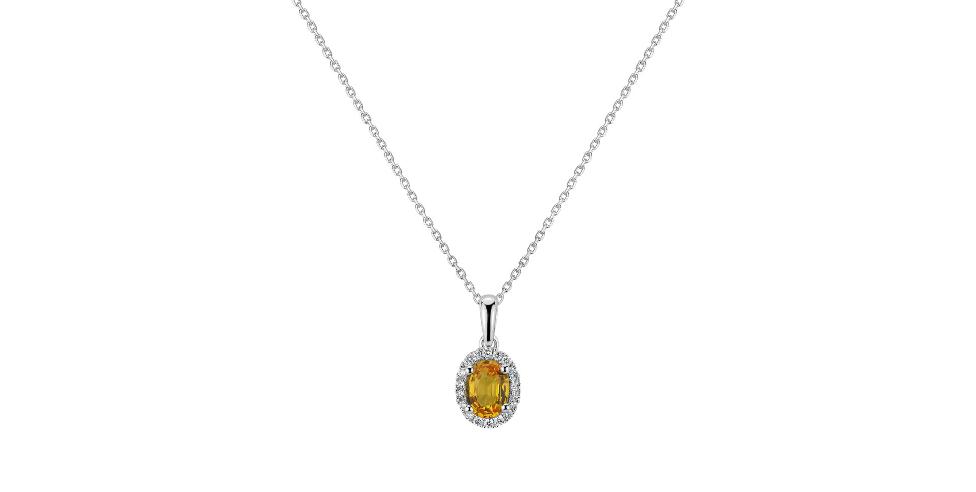 Přívěsok so zafírom a diamantmi Princess Essence