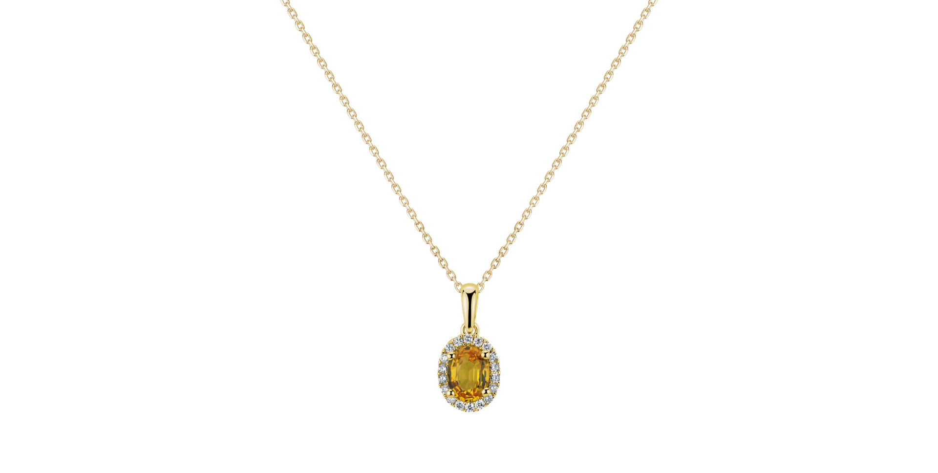 Přívěsok so zafírom a diamantmi Princess Essence