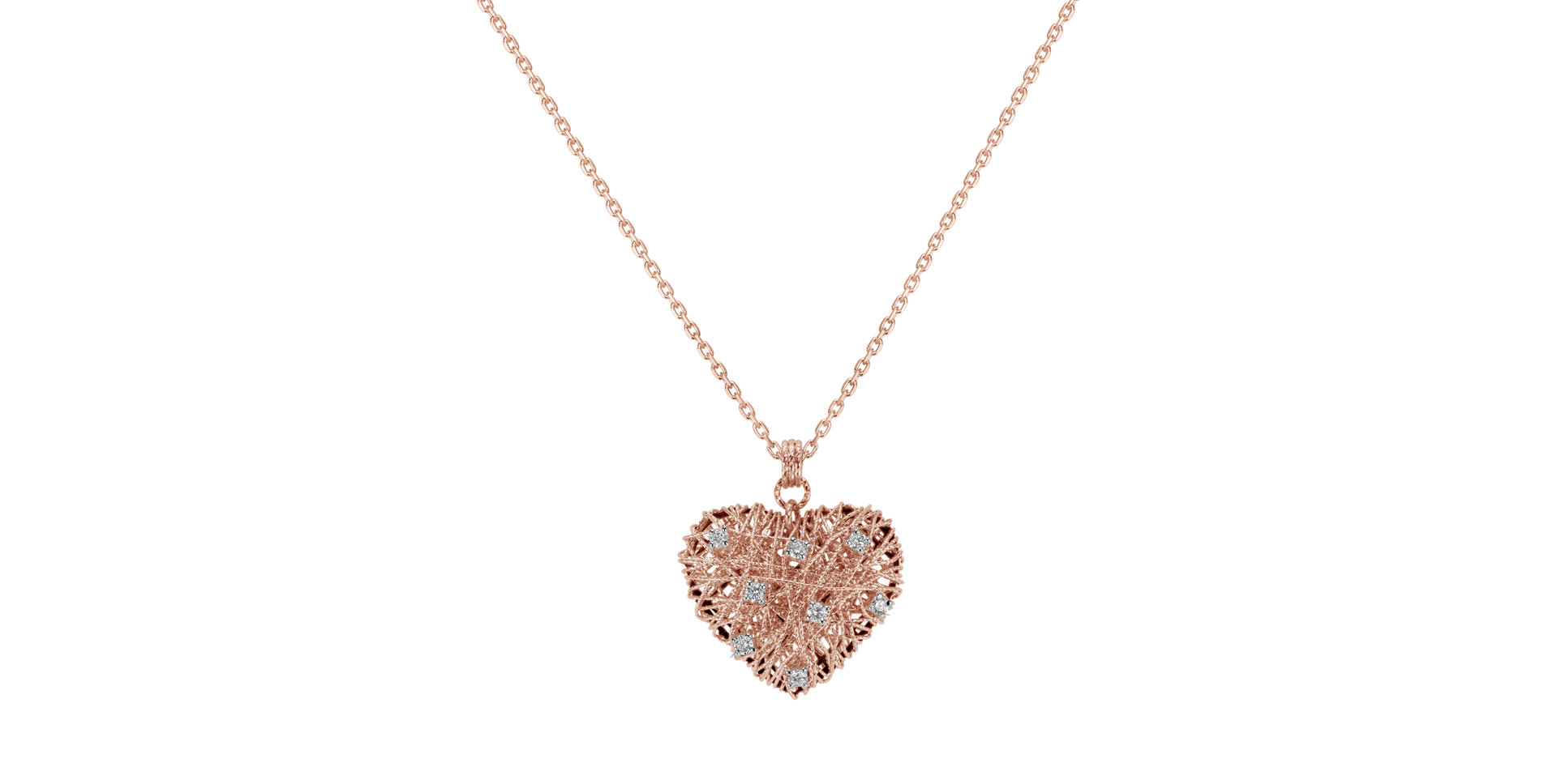 Přívěsok s diamantmi Thorny Heart