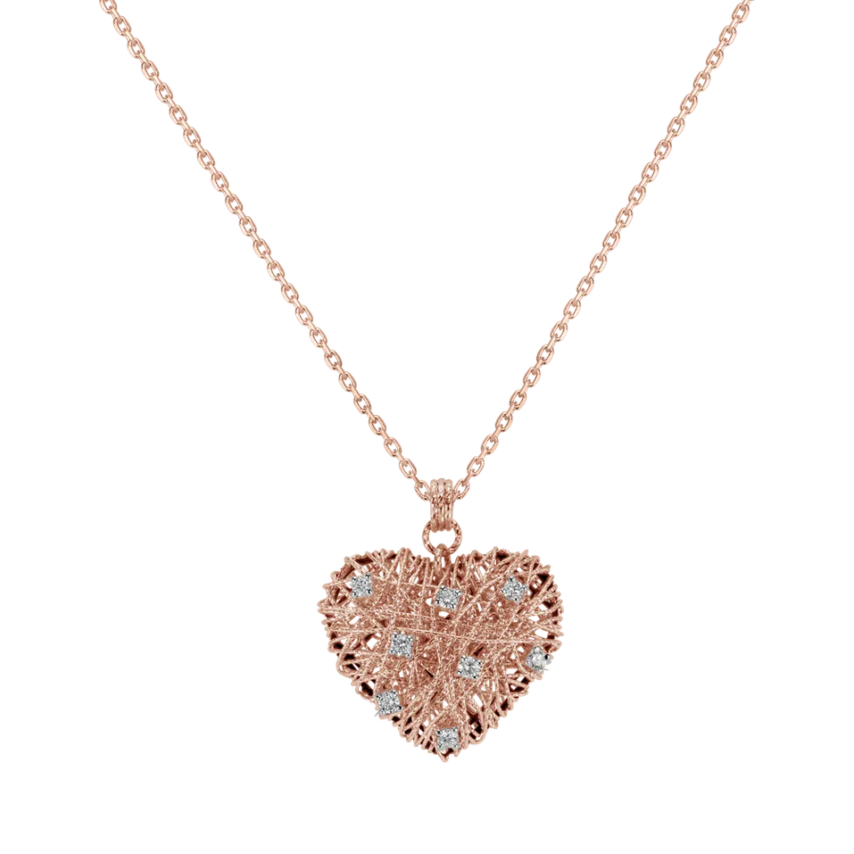 Přívěsok s diamantmi Thorny Heart