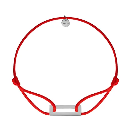 Náramok s diamantmi a šnúrkou Rectangle