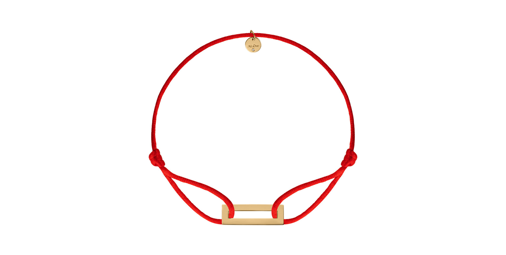 Náramok s diamantom a šnúrkou Rectangle