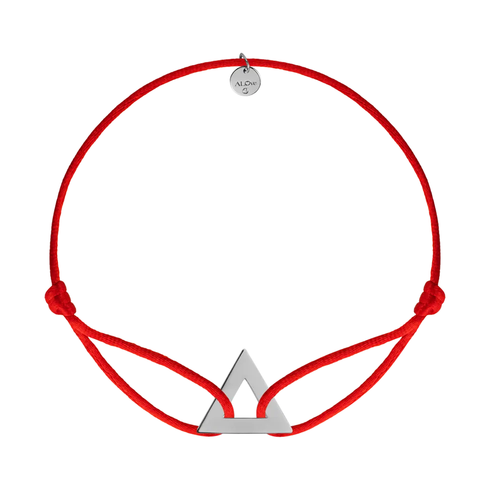 Náramok s diamantmi a šnúrkou Triangle