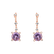 Náušnice s ametystom diamantmi Evgenia2