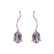 Náušnice s ametystom diamantmi Dimitris2