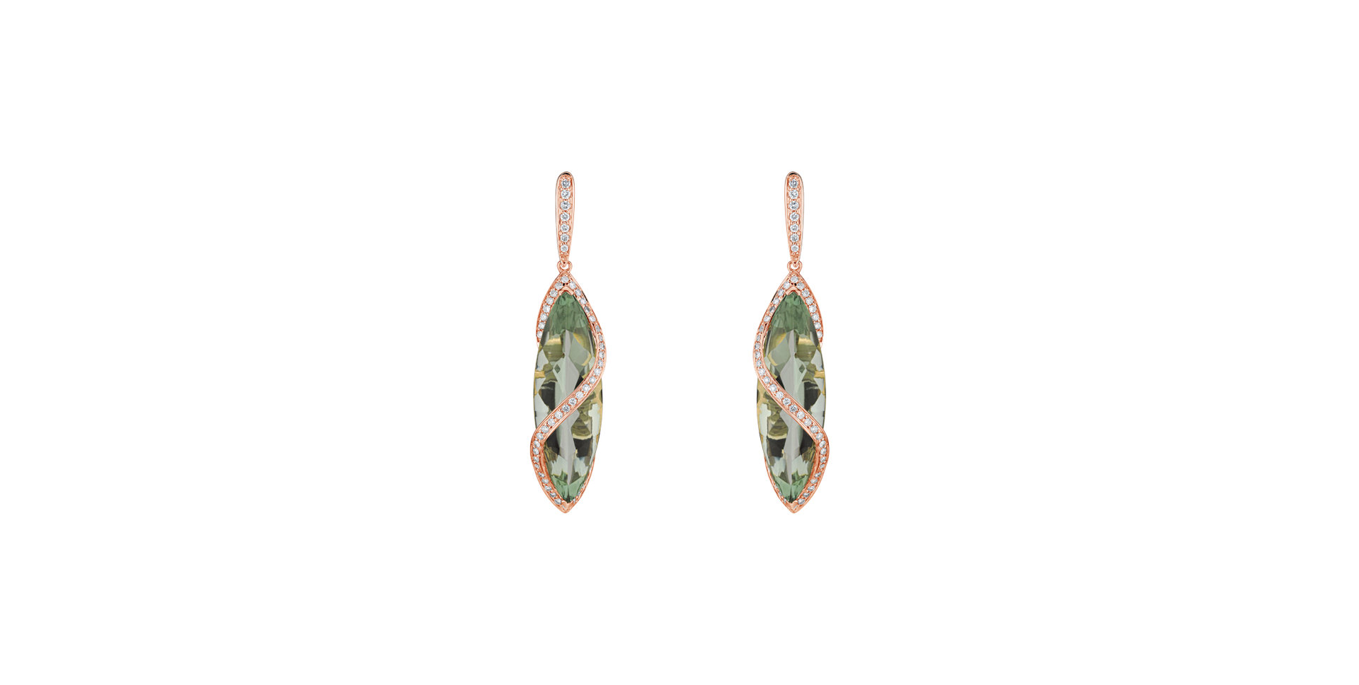 Náušnice s ametystom diamantmi Ptolemy