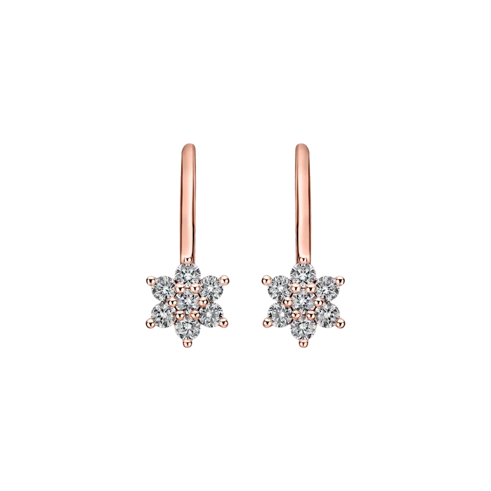 Náušnice s diamantmi Magic Snowflakes