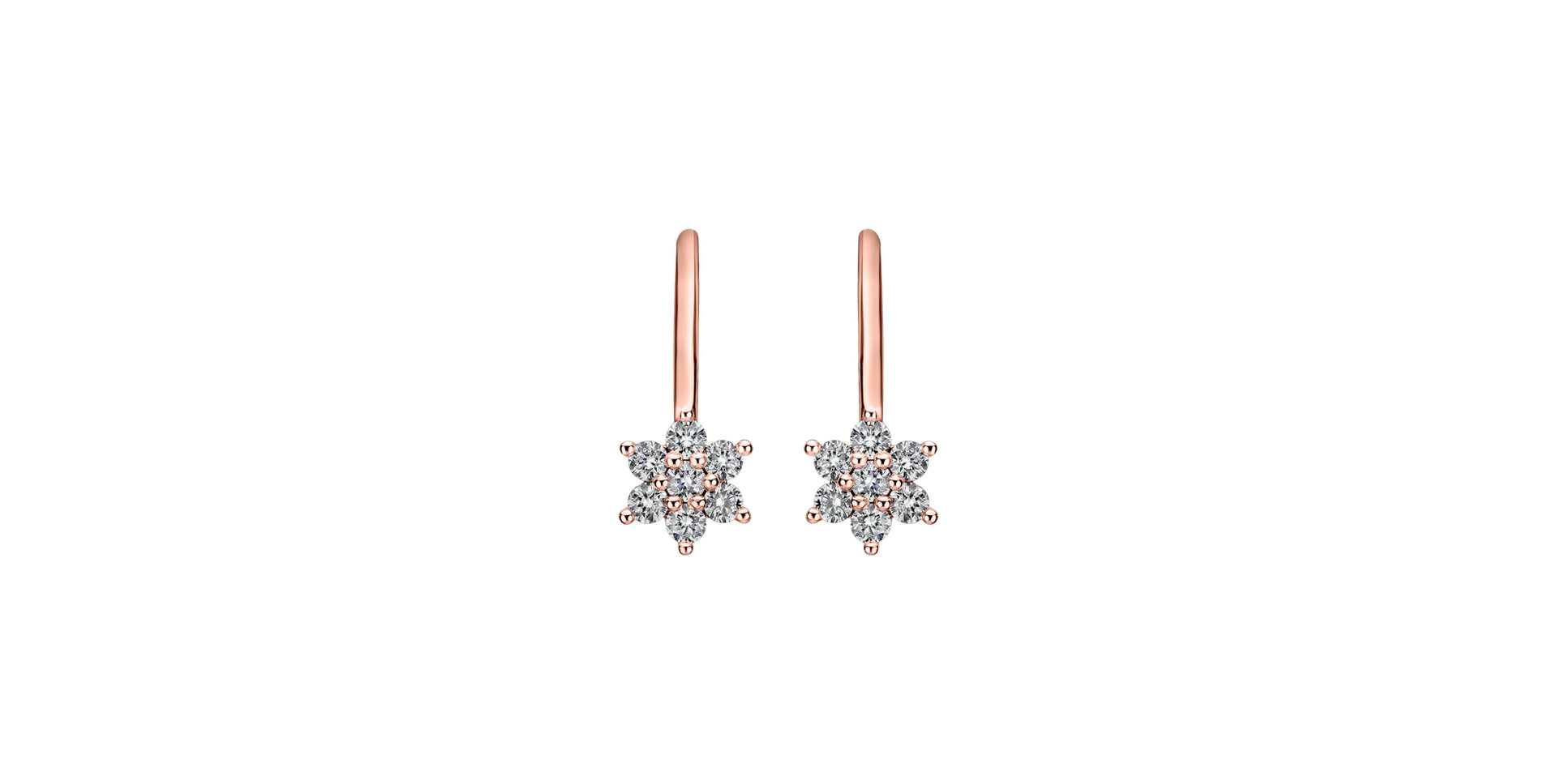 Náušnice s diamantmi Magic Snowflakes