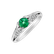 Prsteň so smaragdom a diamantmi Vibrant Spark2