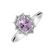 Prsteň s kunzitom a diamantmi Sky Goddess2