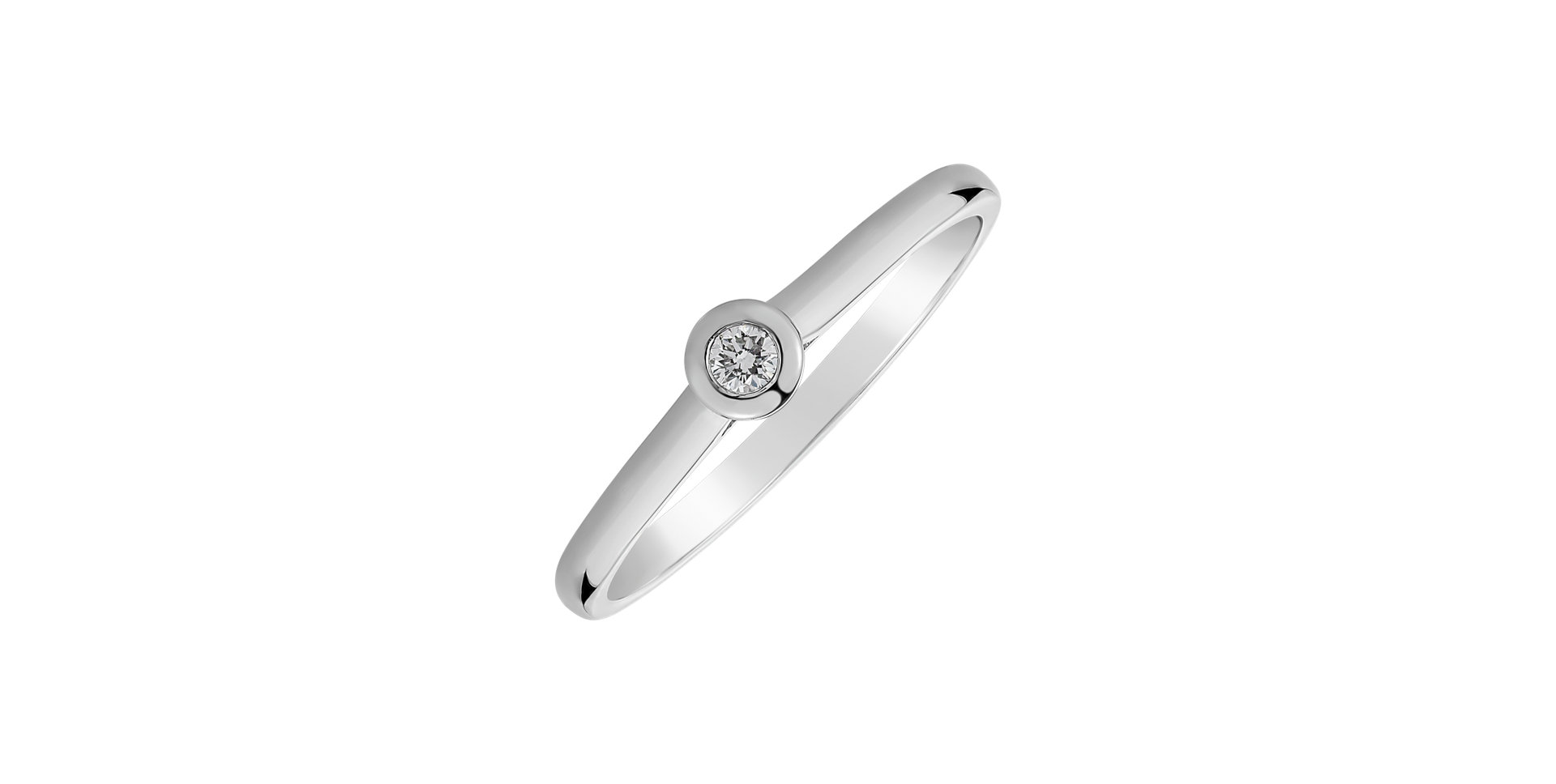 Prsteň s diamantom Classy Dot