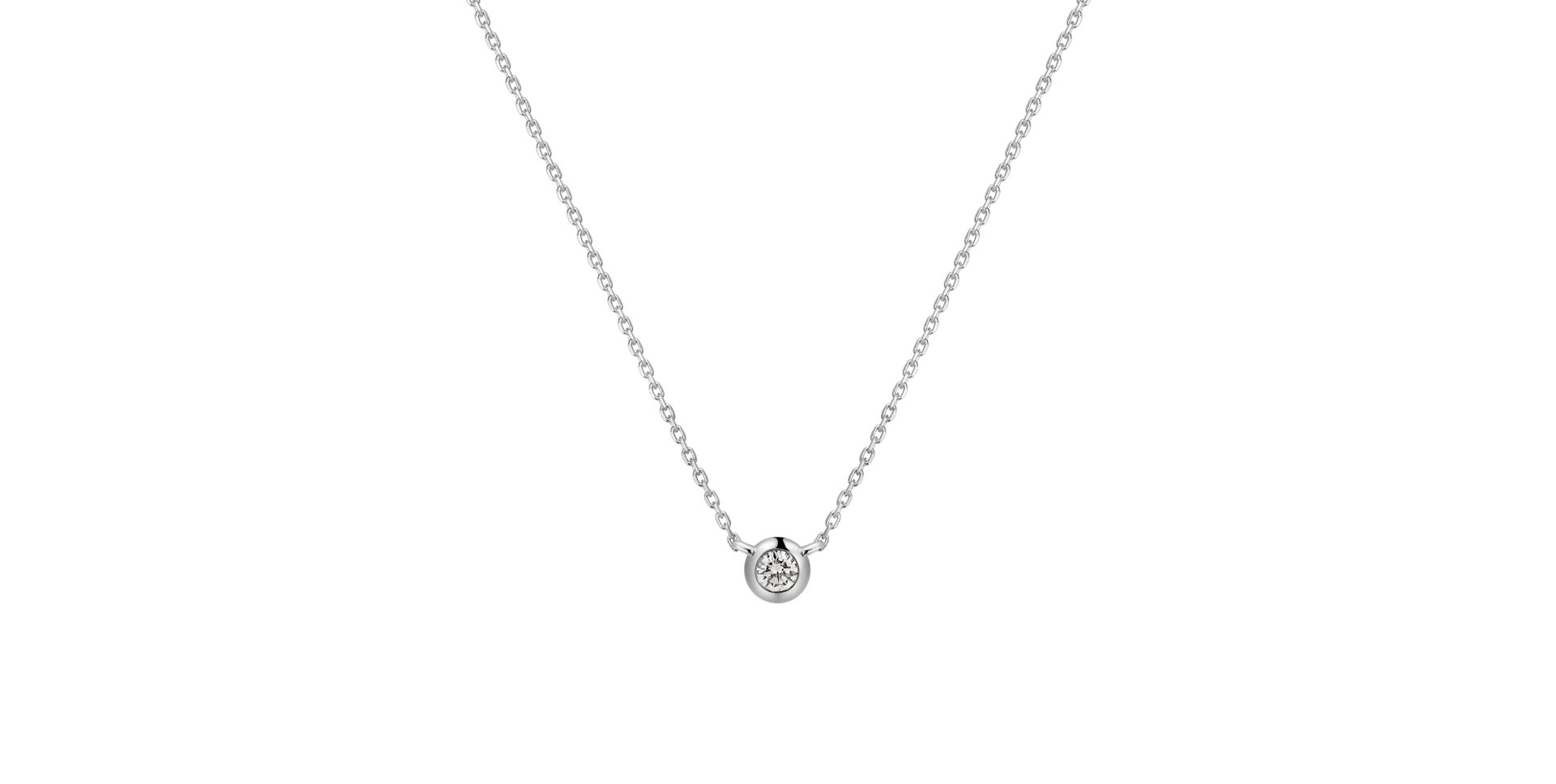 14kt biele zlato s diamantom Sparkling Drop
