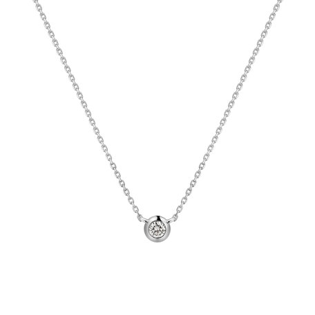 14kt biele zlato s diamantom Sparkling Drop